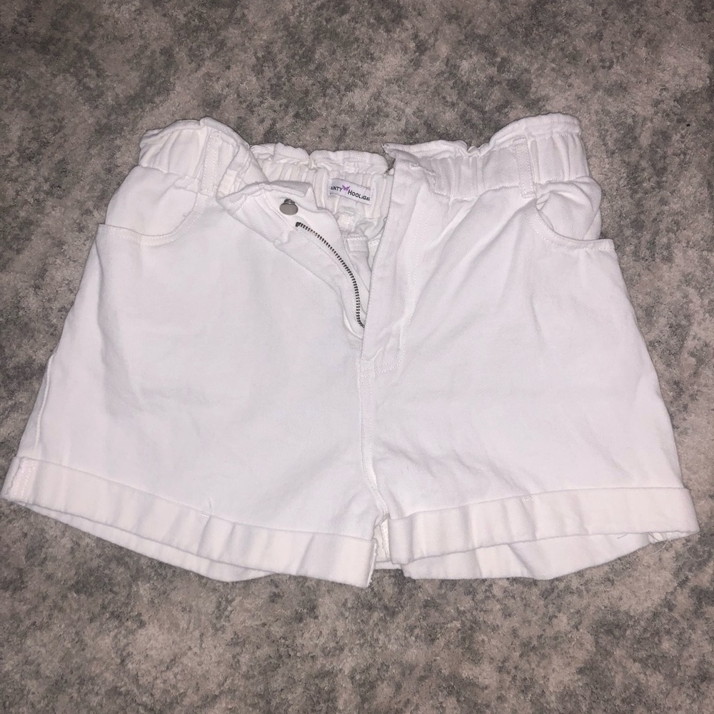 White denim shorts